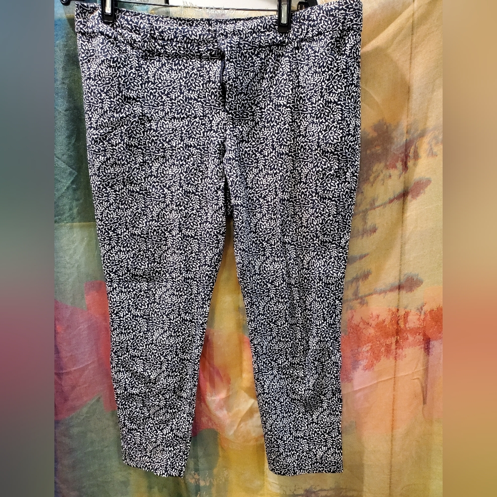 Gap print slim city crop dress pants